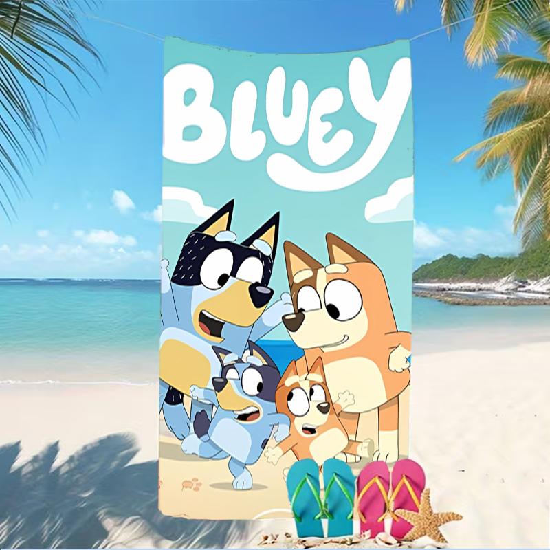 Beach Towel with Bluey Pattern - soft,absorbent,machine washable Lightweight&Modern,swimming,Travel Essentials