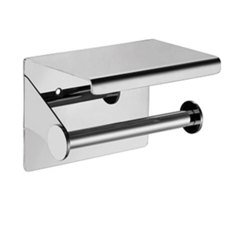 Stainless Steel Toilet Roll Holder with Shelf