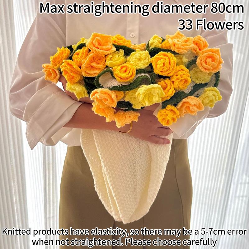 Crochet Rose Bouquet Blanket Finished Sofa Nap Blanket Romantic Flower Bouquet Blanket Valentine s Day Gift Manta de flores