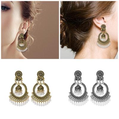 Elegante handgefertigte Quasten-Ohrringe mit Perlenanhänger für Damen, Ohrschmuck, perfekt für Partys und besondere Anlässe