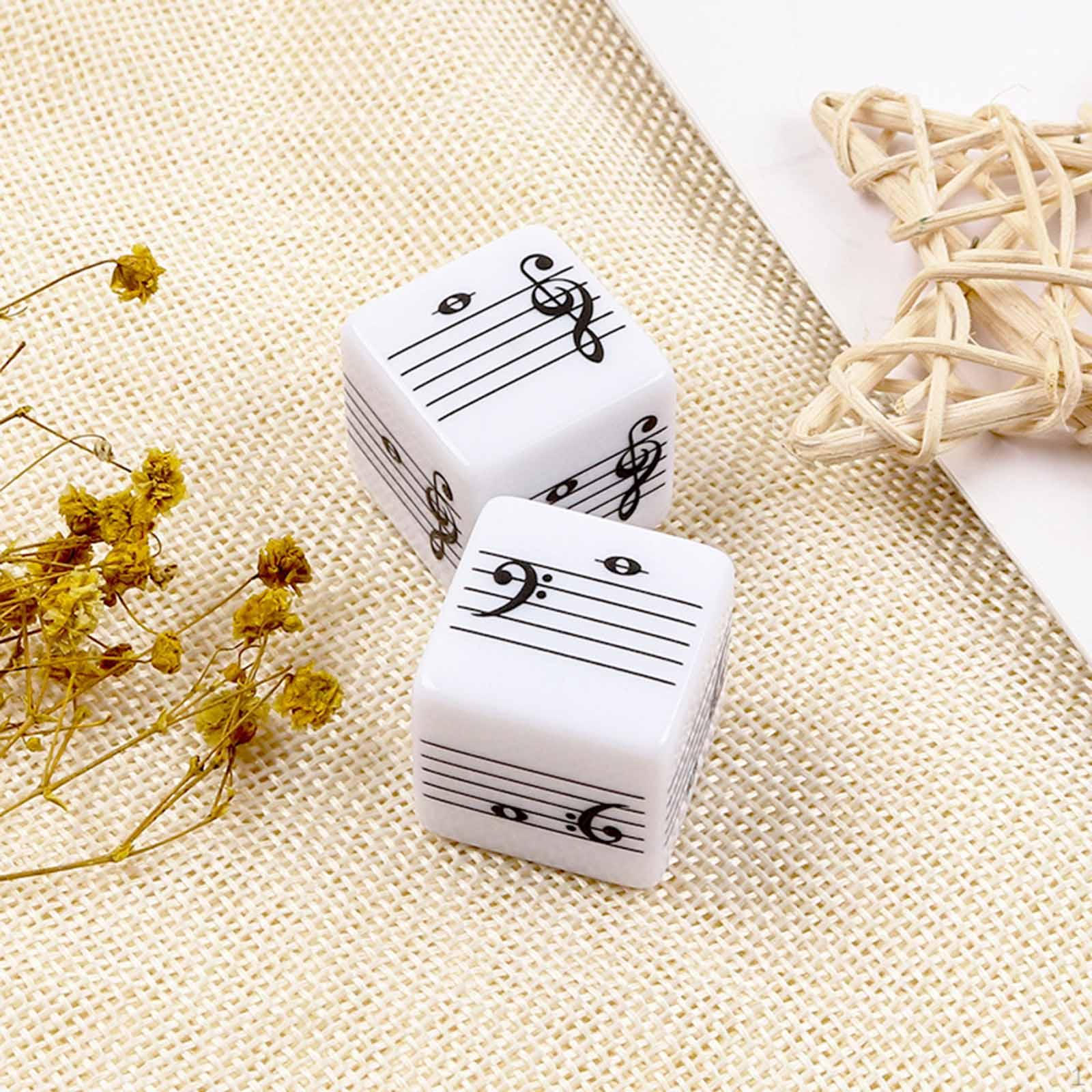 

2x Music Staffs Dices for Kids,Five Line Note Party Educational Toys Learning