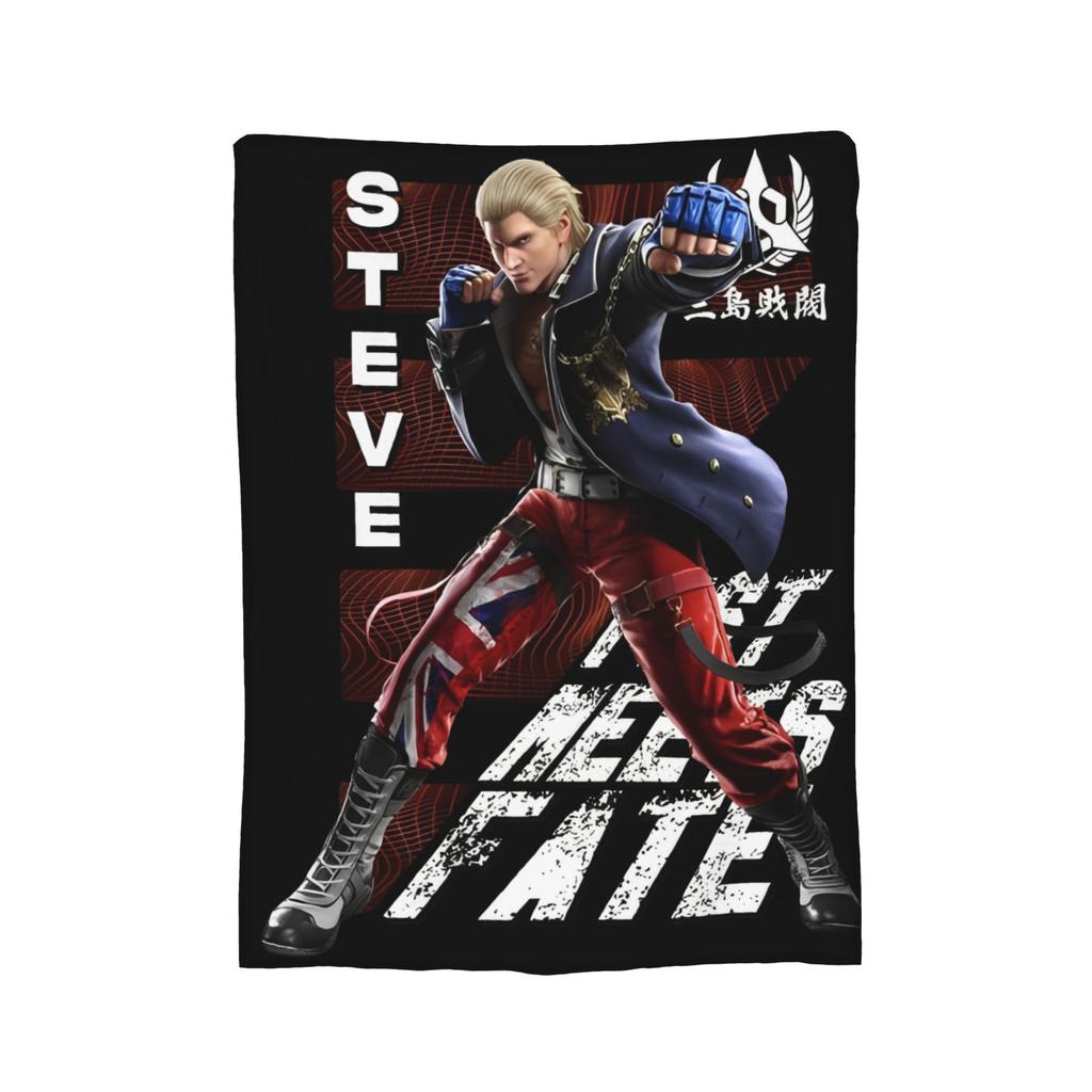 Panda Tekken 8 Gaming Blanket  Flannel Novelty Breathable Throw Blankets for Bedspread Autumn/Winter,