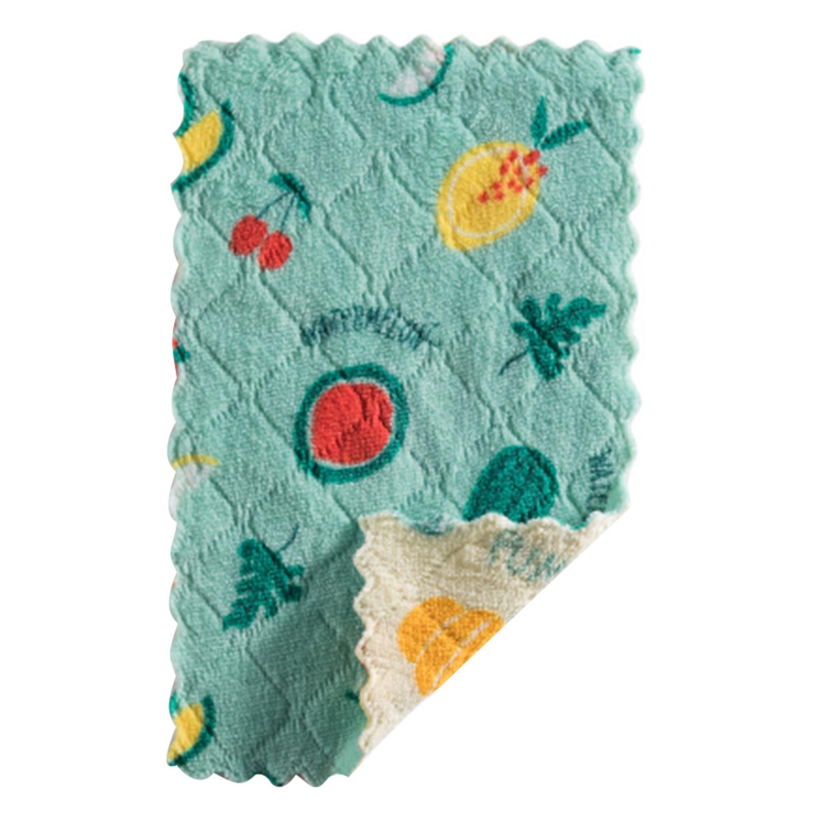 

Двусторонняя тряпка с принтом, двухцветное кухонное полотенце с мультяшным рисунком, коралловый флис 16*17 разноцветный