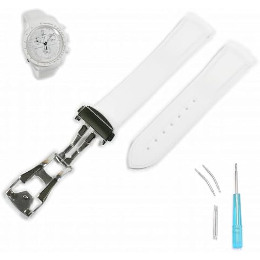 

Swatch x Omega Swatch x Omega Compatible Rubber Belt with D Buckle (White/Snoopy White)