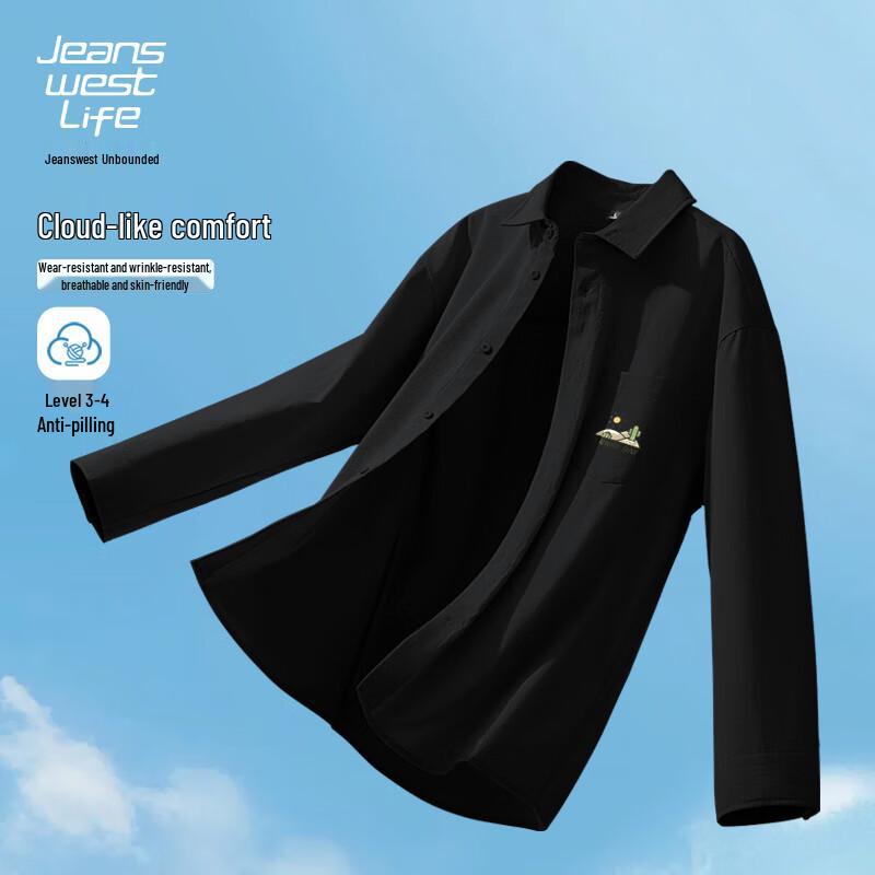 

JEANSWEST LIFE Men s Casual Long-Sleeve Shirt