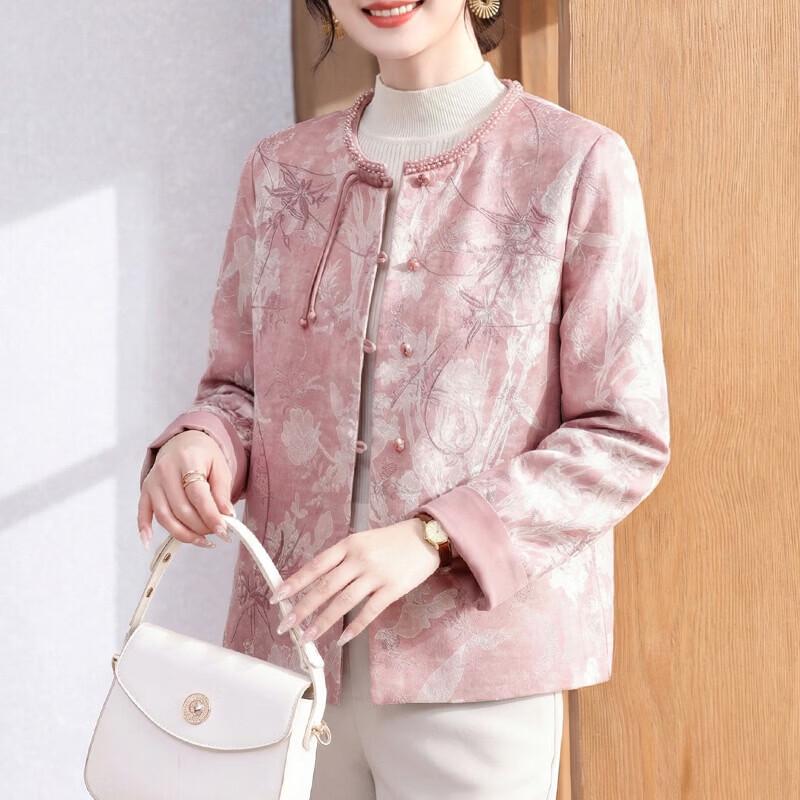 XUEXI New Chinese Style Spring Coat for Middle-Aged Women