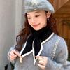 Windproof Knitted Scarf Triangle Cross Neckerchief Fashion False Collar  Autumn Winter