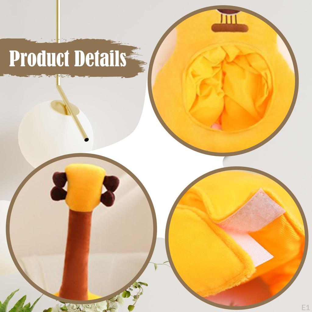 Whimsical Yellow Guitar Headpiece Hat Soft Short Charming Headwear