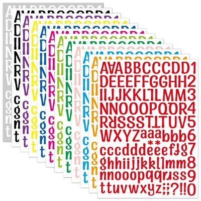 1 Blatt 21x29cm A4 Größe Englische Buchstaben- und Zahlenaufkleber Briefpapieraufkleber Weihnachtsgeburtstagsgeschenkbox-Versiegelungsdekoraufkleber