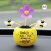 Cute Car Accessorie Auto Swing Solar Sunflower Pendant Auto Car Decoration Ornaments Birthday Gift Car Home Decoraction