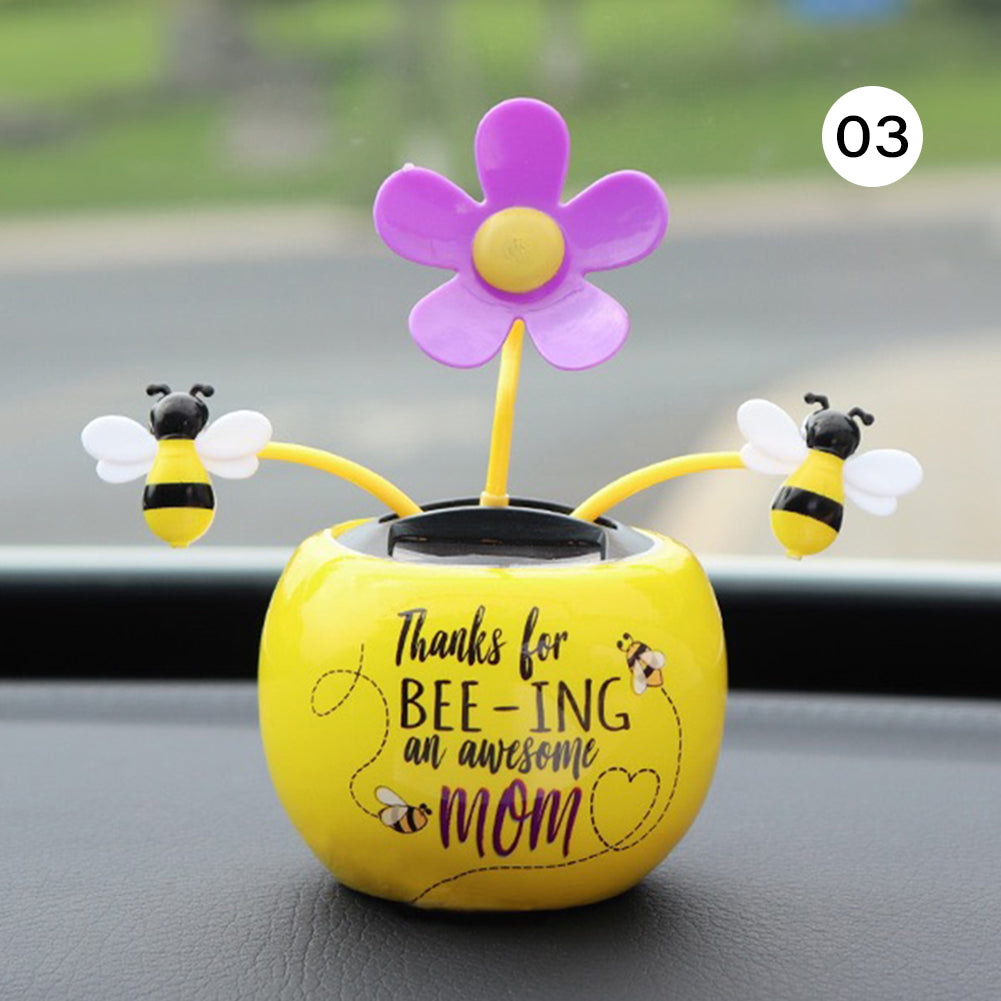 Cute Car Accessorie Auto Swing Solar Sunflower Pendant Auto Car Decoration Ornaments Birthday Gift Car Home Decoraction