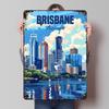 Brisbane Australia Printed Posters Customizable Wall Art Retro Vintage Metal Tin Signs for Home Room Bedroom Decorations Garden