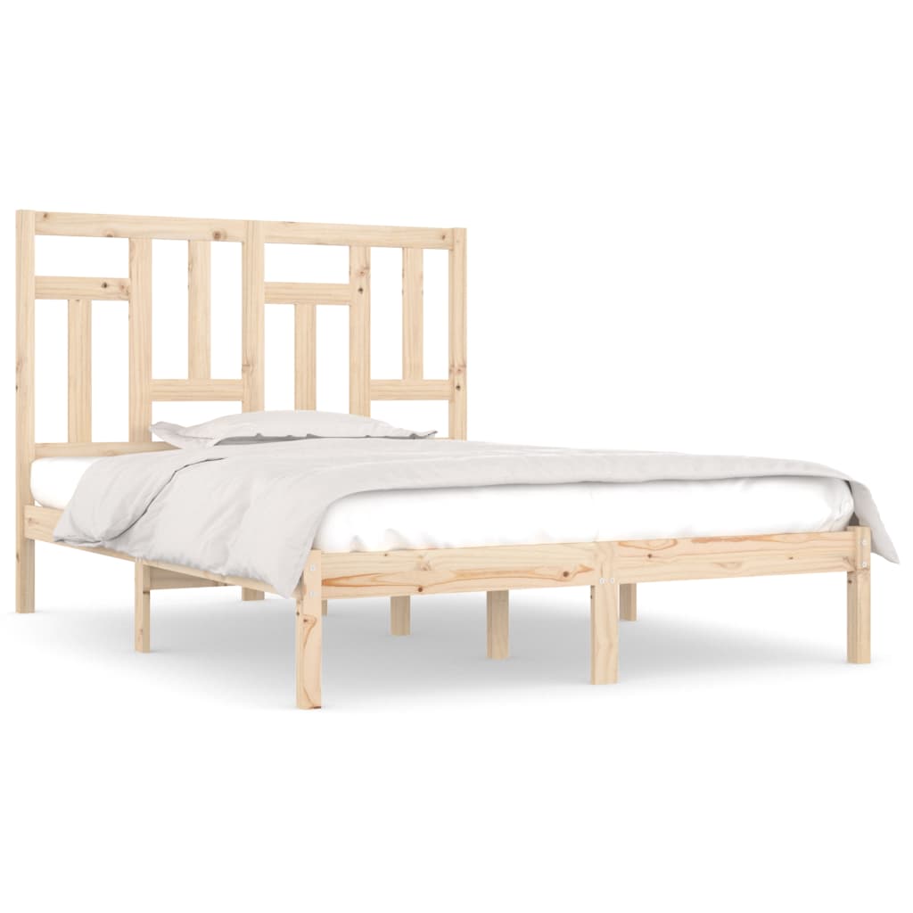 Solid Wood Bed Frame without Mattress 140x200 cm Pine Wood