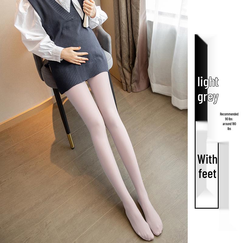 Прозрачные массажные колготки для беременных – Черные, Легкие, Подтягивающие бедра, Эффект обнаженных ног, Весна/Осень (100г). One Size