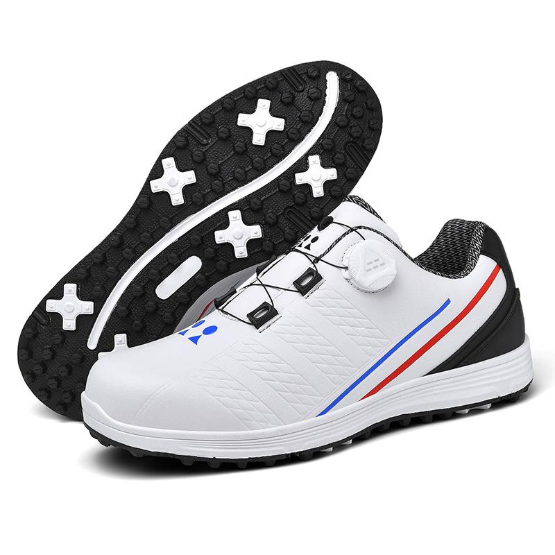 Foreign trade golf shoes men's and women's waterproof rotating button couple golf shoes casual sports shoes
