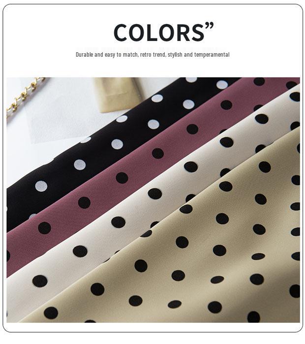 Women's High-Waisted Polka Dot Wide-Leg Culottes - Spring/Summer, Slimming, Comfortable, Nine-Point Length