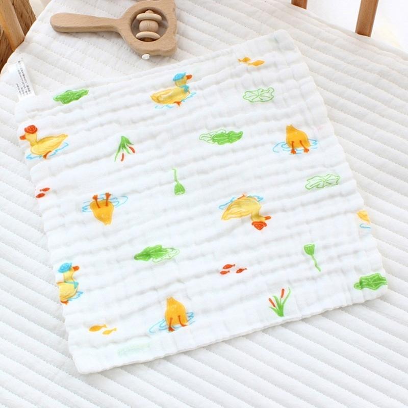 Cotton Baby Burp Cloth Soft and Breathable Newborns Washcloth for Teething Time Gentle Skin Care 30x30cm