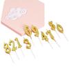Birthday Number Candles, 0-9, 10-Piece Set, Luxury Number Candles, Stylish and Perfect for Celebrating Birthdays, Anniversaries, Weddings, Gr