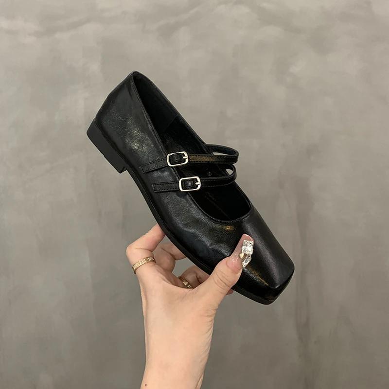 New Spring Square Toe Women Mary Jane Shoes Outdoor Comfort Soft Sole Shoes Ladies Outdoor Shoes