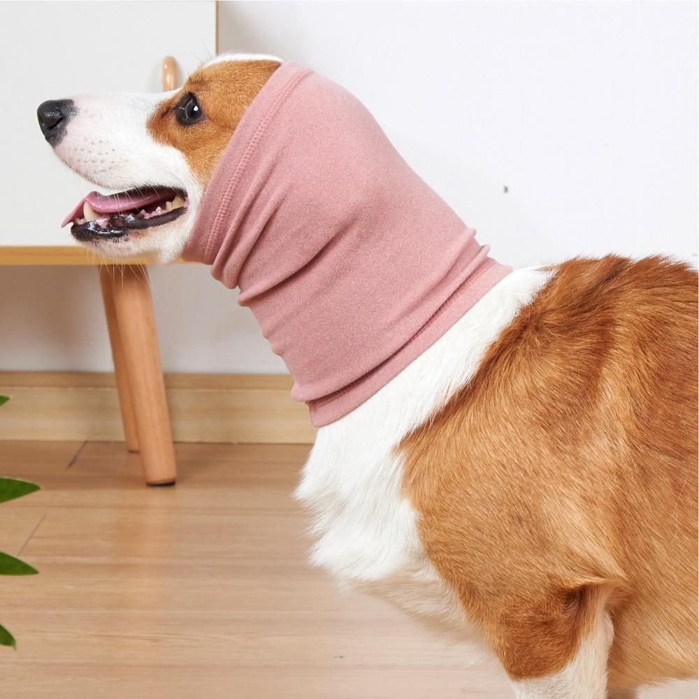Faux Animal Fur Pet Calming Snood Elastic Plush Pet Warm Scarf Dog Ear Cover  Winter Warm Keeping