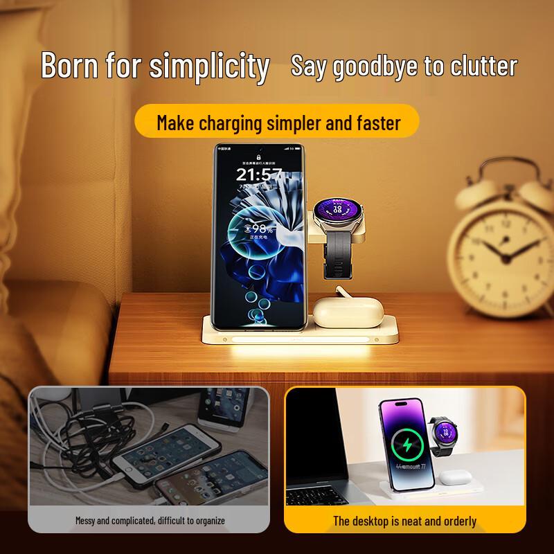 Remax 3-in-1 Vertical Fast Wireless Charging Stand