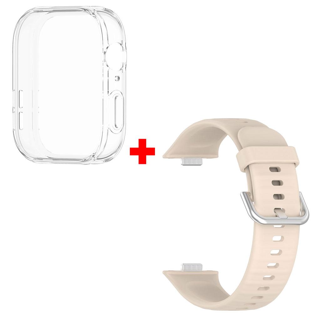 Silicone Watch Strap + Case For Huawei Watch Fit 3 Strap Replacement Band Huawei Watch Fit3 Strap With Case Screen Protector