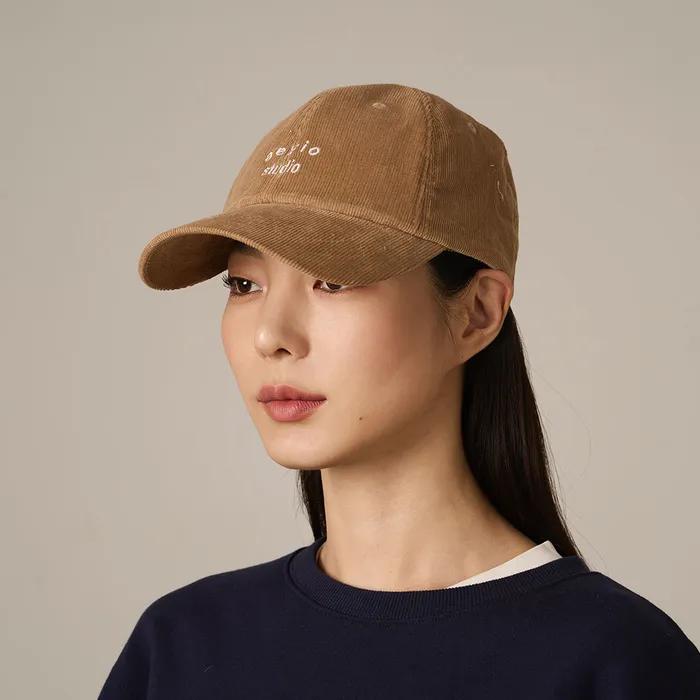 LOGO CORDUROY BALL CAP_AEYIO STUDIO Logo Corduroy Hat (3 colors)(ACA2000)