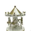 Christmas Wooden Carousel Music Box Crafts Decoration Wind Up Musical for Anniversary