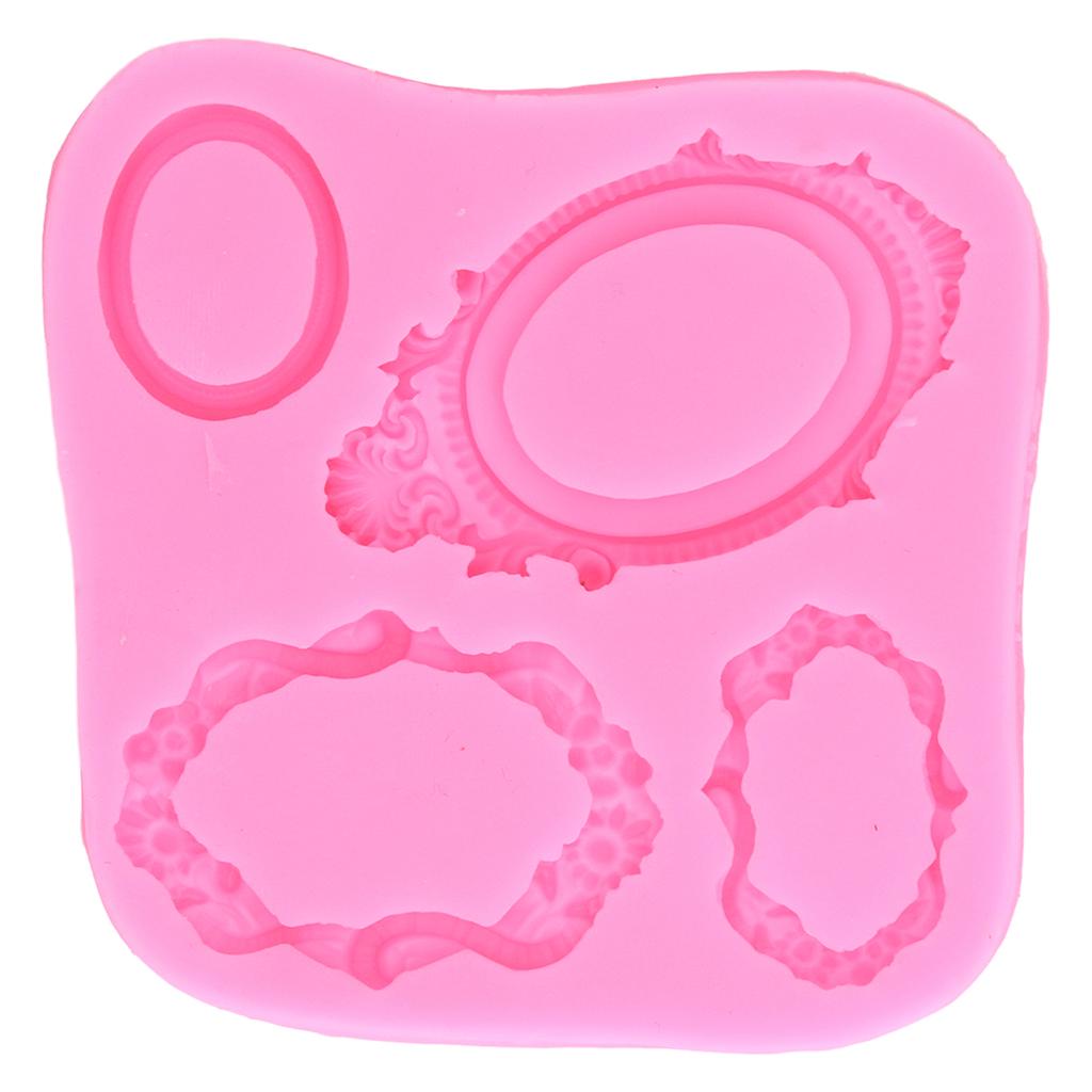 Frame Mold 4 Types Silicone Fondant Cake Chocolate Decorating Mould for Cooking Baking