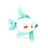 Murano Glass Fish Miniature Figurine Ornament Creative Cute Sea Animals Small Statue Home Desktop Aquarium Decoration Collection