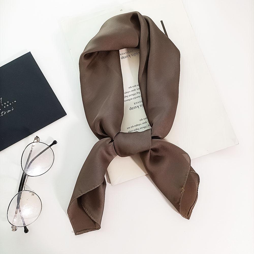 Fashion 70*70Cm Square Silk Scarf For Women Ladies Satin Neck Hair Tie Bandana Female Foulard Beach Stoles Hijab Scarves Pareo