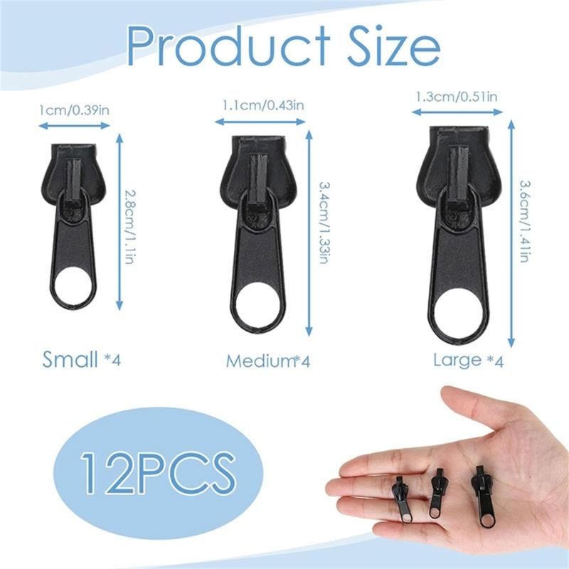 Zips Slider Replacement Zips Repair Set Removable Zips Zippers Pull Fixer Zips Zippers Repair Kits for Jackets Suitcase