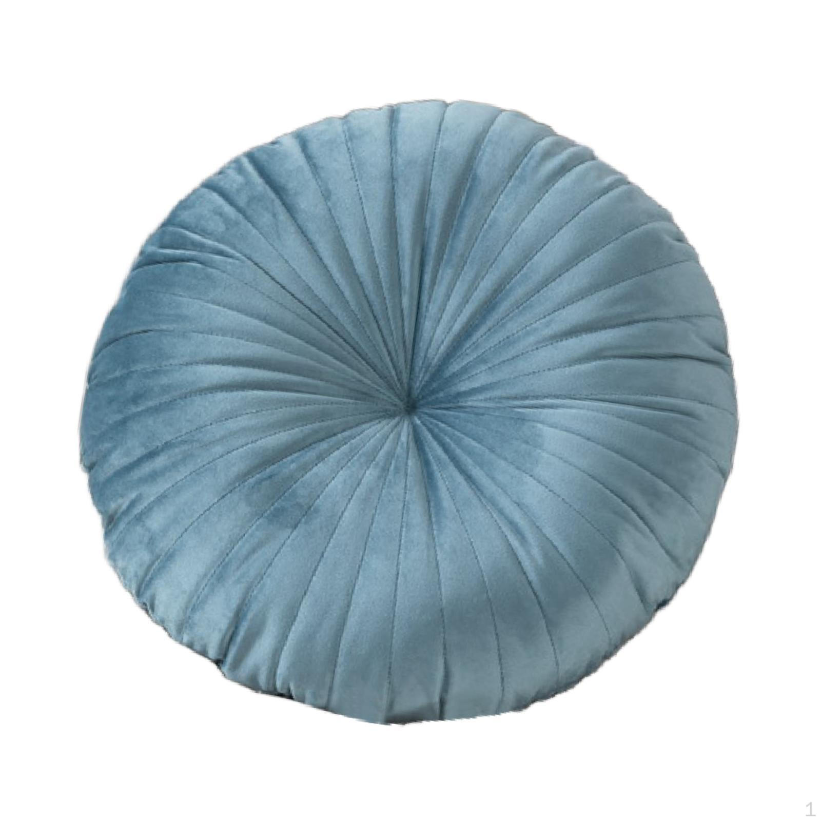 Round Pumpkin Throw Pillow Floor Cushion Decorative Comfortable Creative for Bed Indoor Work Lake Blue 1757₽