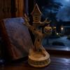 Unique Halloween Gift Ideas 3D Printed Tree House Ornament with Pumpkin, Spooky Table Dark Atmosphere Interior Decor Centerpiece, Dead Figurine