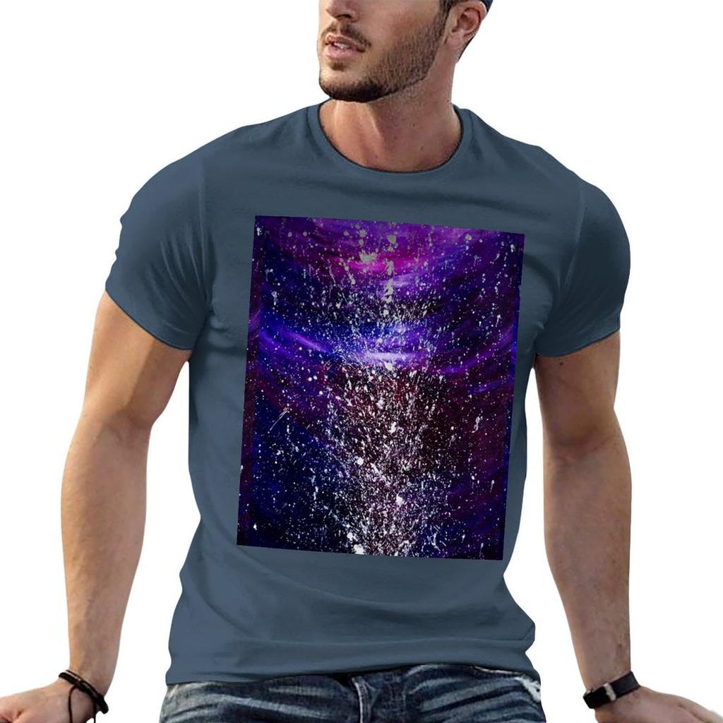 Space Explosion TShirt Basic Crew Neck Short Sleeve Top