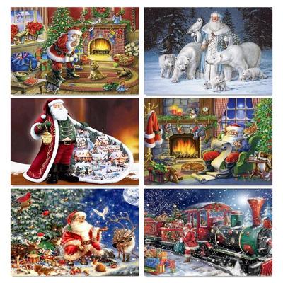 Diamond Painting Full Square Christmas Cross Stitch Diamond Embroidery Cartoon Mosaic Art Handicraft Santa Claus Handm