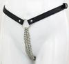 Leather Pants Sex Toys For Woman Men Steel Chain Vagina panty Bondage Underwear Adjust Panties Chastity Anus Sex Products
