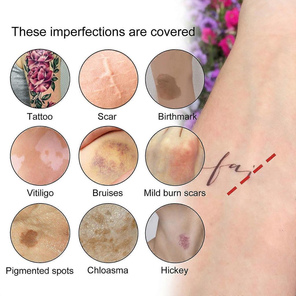 Tattoo Concealer Ingredients Gentle Moisturizing and Cleansing Tattoos and Lightening Marks Concealer