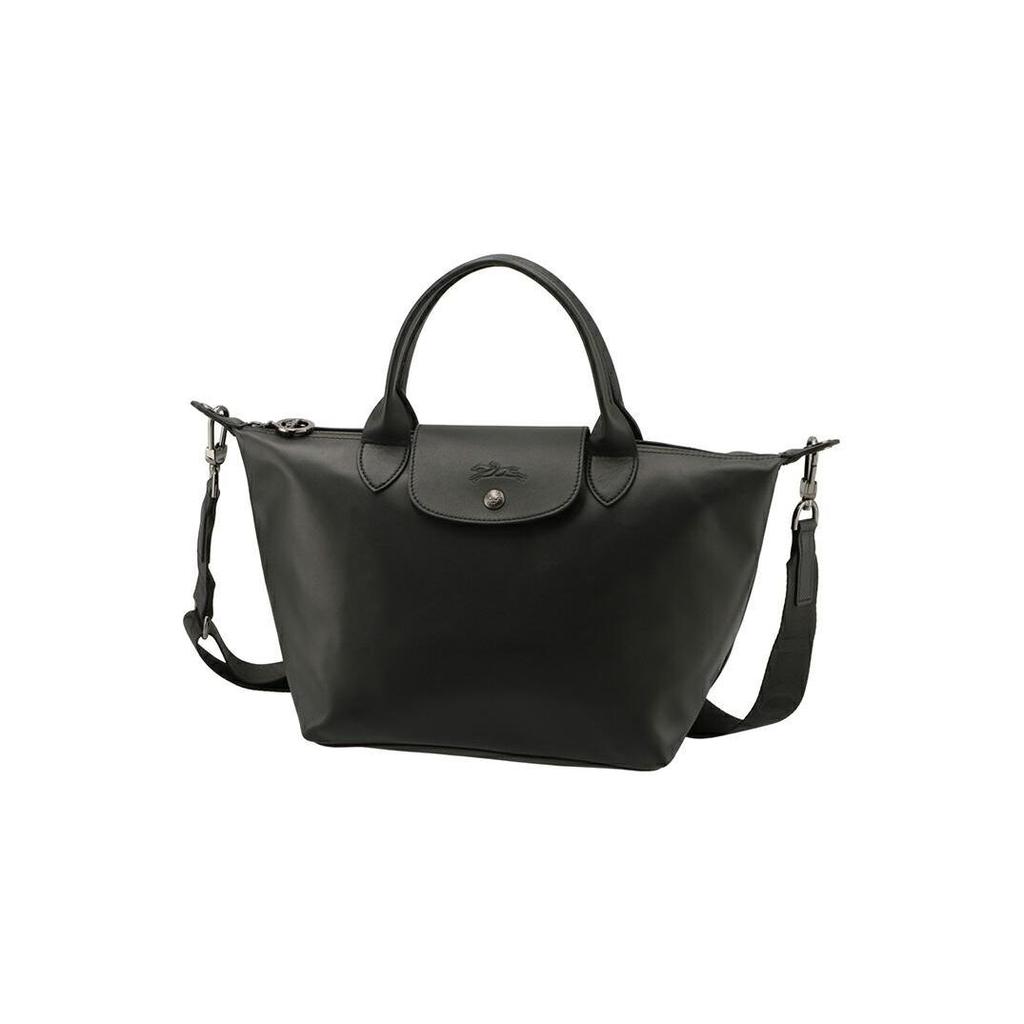 Longchamp Le Pliage Xtra 25 Snap Zipper Closure Leather Shoulder Crossbody Tote Bag Small Women handbags Black 1512987001