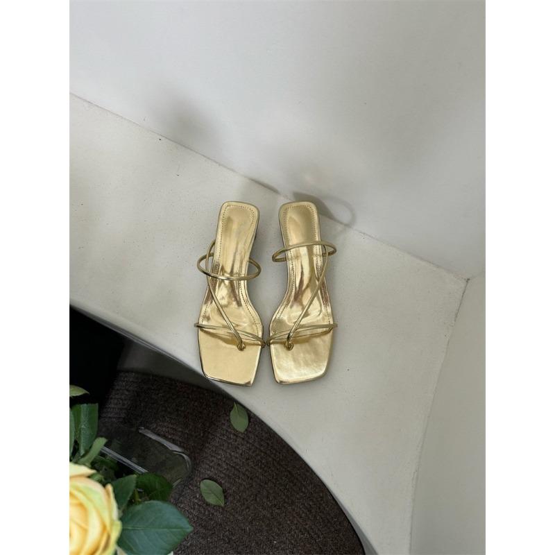 Premium temperament, toe cool slippers, fairy shoes, summer new medium and high heel sandals