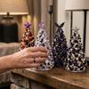 Kit Albero di Halloween Spettrale con Perline Finitura Glitterata Albero da Tavolo Fai da Te Espositore da Tavolo