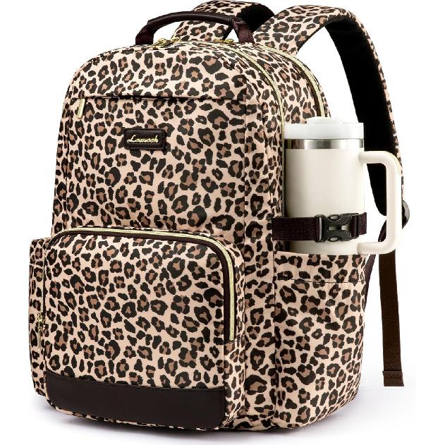 LOVEVOOK Laptop Backpack for Women with Pouch Pocket for Large Capacity Cup,15.6 Inch Laptop Computer Bag Travel Backpack Purse,Waterproof Work