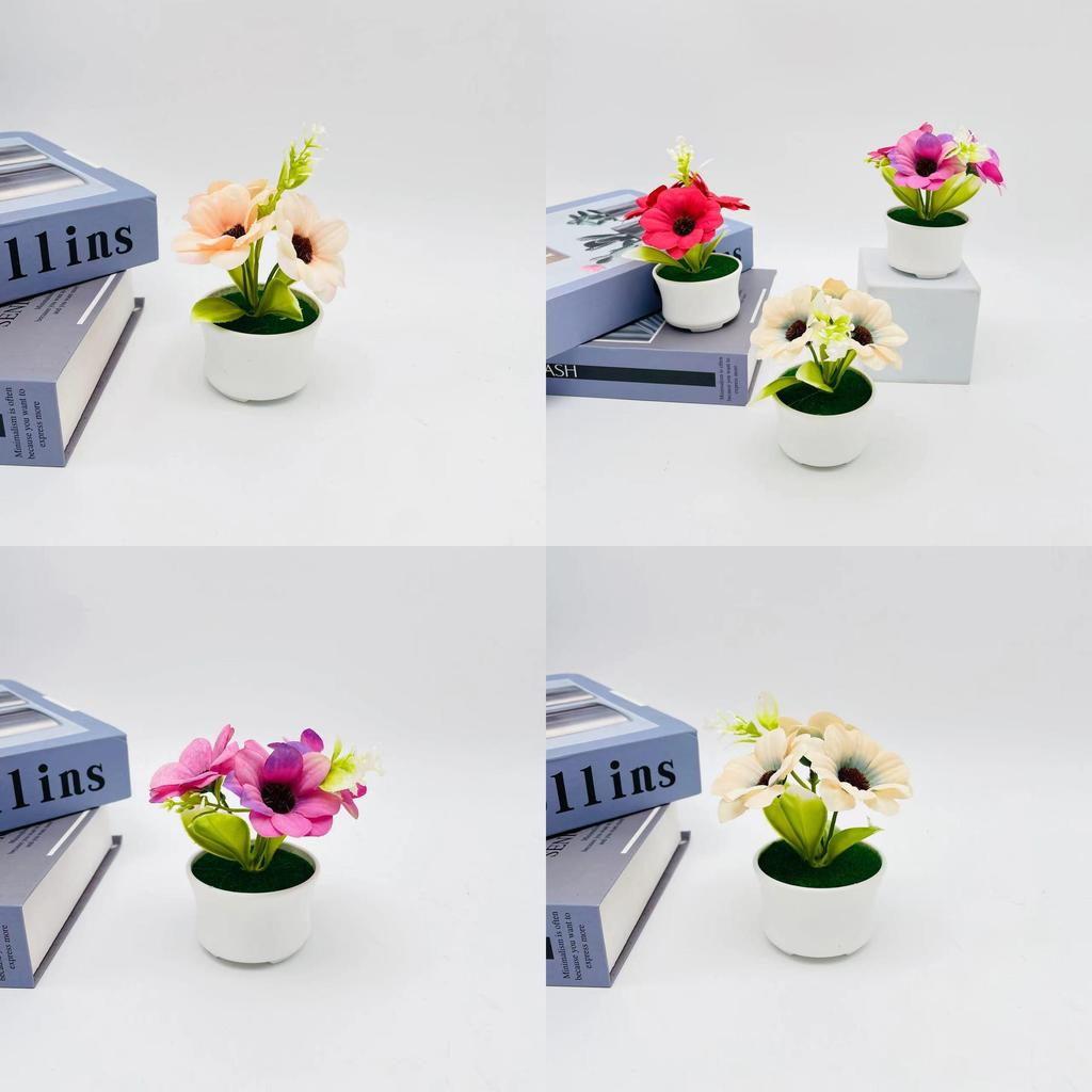 Sunflower Small Potted Plant With Realistic Materials For Indoor Office Decoration And Events