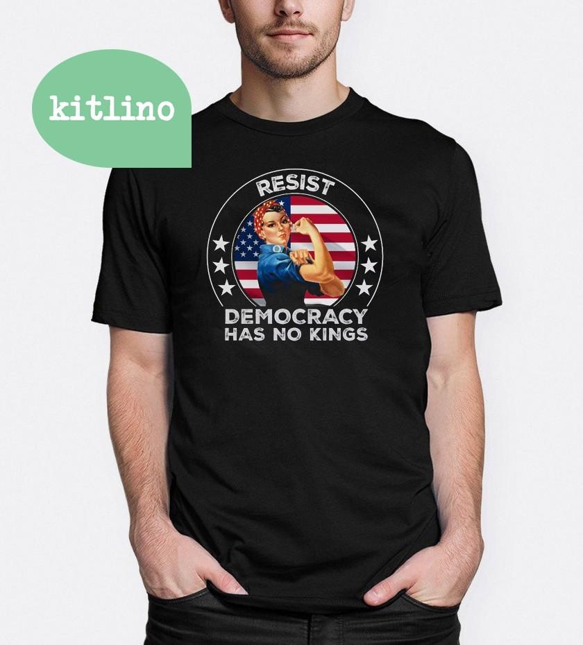 Resist Democracy Has No Kings Patriotic Political Unisex T-Shirt M
