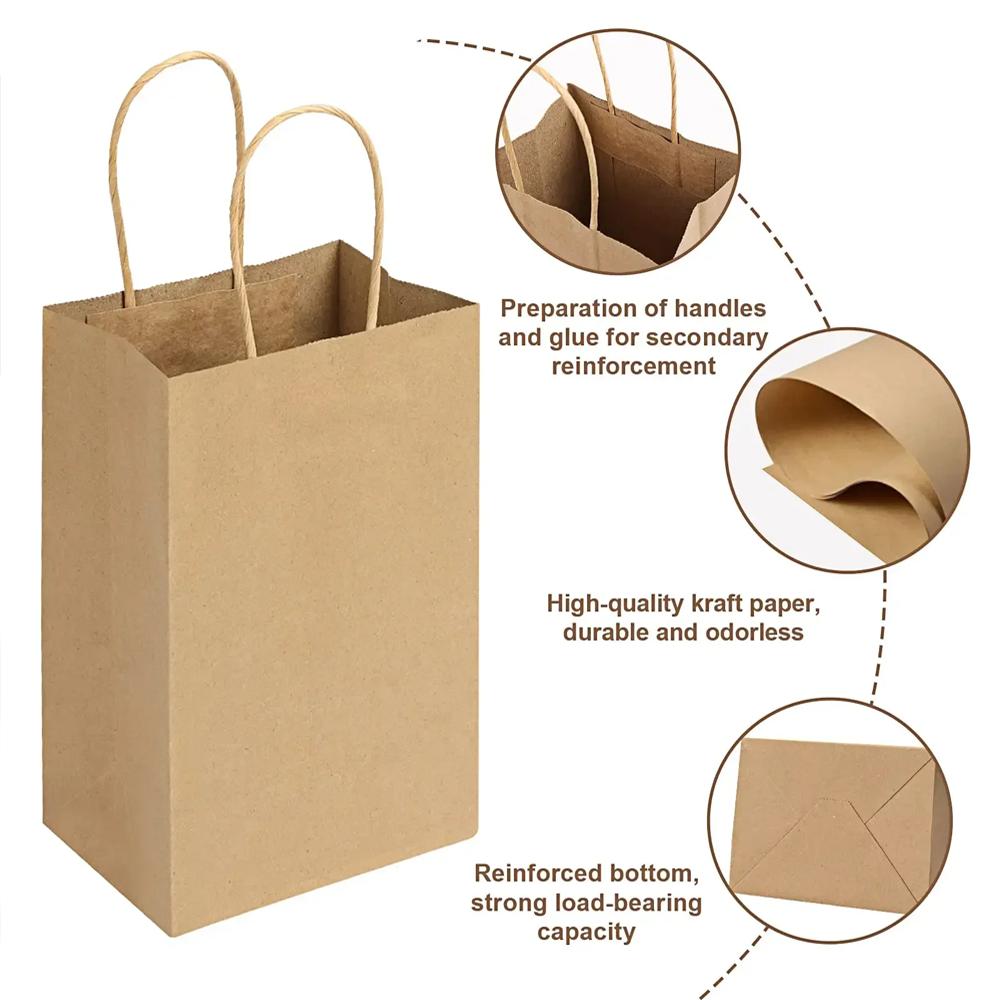 Kraft paper bags, etiquette, holiday gift bags, takeout fast food packaging bags, milk tea and coffee packaging bags