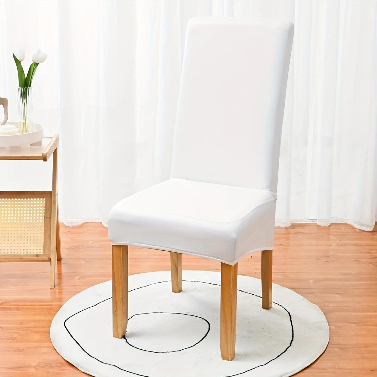 

PU Leather Waterproof Chair Cover Anti-dirty Thickened Hotel Banquet Dining High Back Chair Cover Home Accessories