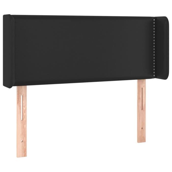 VidaXL Tête de lit avec oreilles Noir 93x16x78-88 cm Similicuir3118706