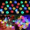 Solar-Lichterkette für den Außenbereich, LED-Feiertagsbeleuchtung, Kristallkugel-Lichter mit 8 Modi, wasserdicht, solarbetrieben, Terrassenlicht, Garten, Weihnachtsfeier, Dekoration
