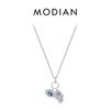 Argento Sterling 925 Sexy Ciglia La Mano di Fatima Turchese Ciondolo Occhio Blu Fortunato Collana Per Donne Gioielli Preziosi Regalo