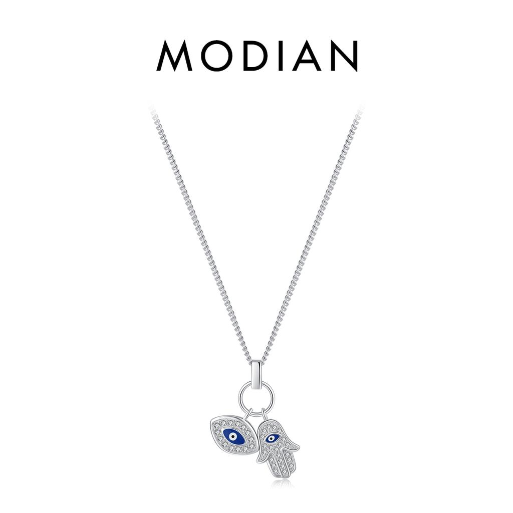 Argento Sterling 925 Sexy Ciglia La Mano di Fatima Turchese Ciondolo Occhio Blu Fortunato Collana Per Donne Gioielli Preziosi Regalo